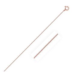 14k rose gold classic box chain 0.45mm