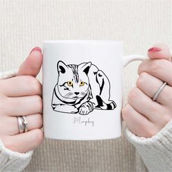 tiger cat mug - personalized mug - cat mug - cat gift - birthday gift - tiger cat -