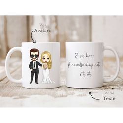 mug couple wedding - wedding gift idea - birthday - personalized mug - personalized gift -
