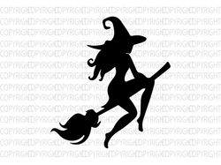 witch svg, witch flying silhouette clipart svg, wicked witch clipart, flying witch svg, commerical, halloween svg, cut f