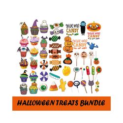 halloween candy svg bundle, trick or treat svg, halloween cupcakes clipart, svg for cricut, digital download