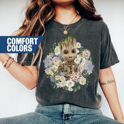 comfort colors guardians of the galaxy vol 3 groot floral ma