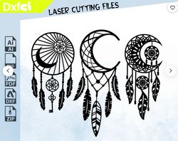 dreamcatcher svg file wall decor laser cutting dream catcher dxf files dxf, laser cut file, cricut, plasma, cnc template