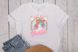 honky tonk barbie svg, honky tonk, western cowgirl, barbie unisex t-svg