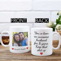 custom 8th anniversary gift, 8 year anniversary gifts for husband, wedding anniversary gift for him, 8 year anniversary