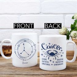 cancer mug - cancer gift - cancer constellation coffee mug - zodiac gifts for cancer - cancer july birthday