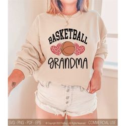 basketball grandma svg, leopard basketball grandma svg, leopard heart love grandma gift svg, favorite basketball player