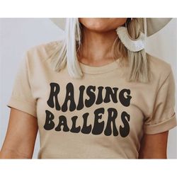 raising ballers svg png, basketball fan lover, sport mom, wavy stacked style, for cricut, shirt etc.