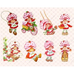 strawberry shortcake png, classic strawberry shortcake, 80s cartoons png, strawberry png, strawberry, 80s clothing, digi