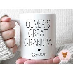 great grandpa - new great grandpa gift, custom name great grandpa gift, father's day gift, pregnancy announcement, great