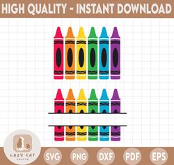 crayon clipart, split crayon graphic, crayon vector, crayon svg, crayon eps , crayon png , crayon split for name