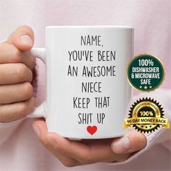 personalized gift for niece, niece gifts for christmas, custom niece mug, niece coffee mug, niece birthday gift, best ni