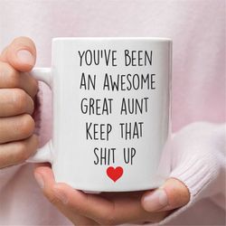 great aunt gifts, funny gift for great aunt, great aunt mug, great aunt coffee mug, great aunt gift idea, great aunt bir