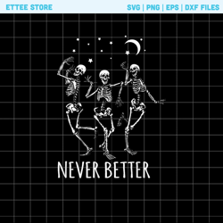 never better skull png, skeleton is in the coffin halloween png, halloween horror png, halloween png, skeleton png, down