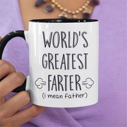 funny gift for dad, father's day gift from daughter, dad mug from son, christmas gift for dad, world's greatest farter (