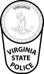 virginia state police patch vector file cnc engraving, cricut, vinyl file