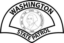 usa washington state patrol patch vector file cnc engraving, cricut, vinyl file