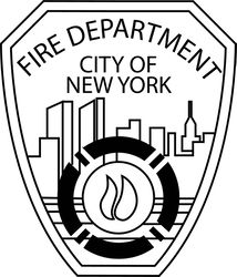 Emblem of the New York City Fire Department LINE ART VECTOR FILE cnc engraving, cricut, vinyl file