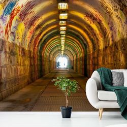 tunnel graffiti  mural wallpaper