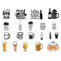 beer svg bundle - beer png bundle - beer clipart - beer cut files for cricut - beer mug svg - beer bottle svg - beer mug
