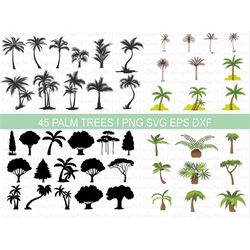 palm tree svg, palm tree silhouette, palm tree cut files, palm tree svg bundle, palm tree clipart, palm tree design svg,