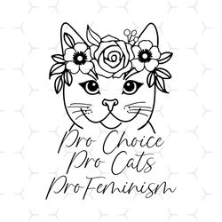 pro choice pro cats pro feminism svg