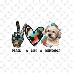 peace love schnoodle dog png