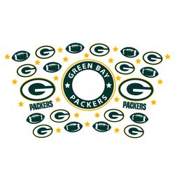 green bay packers starbucks wrap svg, sport svg, football svg, starbucks wrap svg, starbucks cup svg, starbucks full wra