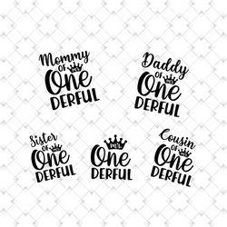 mr one derful svg, mr onederful svg, birthday boy svg, 1st birthday svg, family birthday svg, first birthday svg, baby o