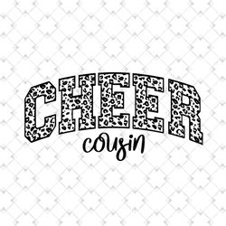 cheer cousin leopard svg, sport svg, cheerleader svg