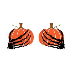 pumpkin boobs svg, skeleton hands over pumpkins svg, skeleton hands svg, sleleton svg, skeleton love svg, halloween cut