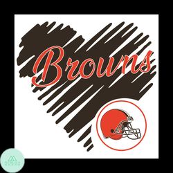 heart cleveland browns svg, sport svg, heart svg, cleveland browns svg, cleveland svg, browns svg, browns logo svg, nfl