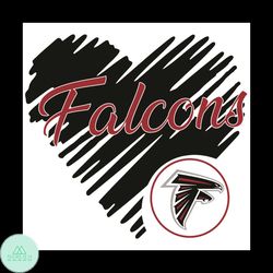 heart atlanta falcons svg, sport svg, heart svg, atlanta falcons svg, atlanta svg, falcons svg, falcons logo svg, falcon