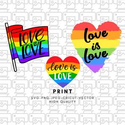 lgbt love is love svg cricut print sticker | decal | high quality | digital file | download only | vector| svg,pdf,png,e