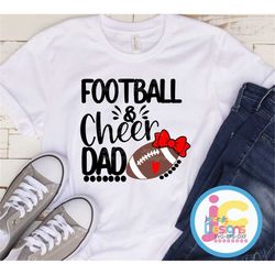football and cheer dad svg, cheer football dad svg, cheer dad life svg, eps, dxf, png cut files cricut, silhouette subli