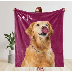 custom dog face blankets, personalized pet photo blanket, fleece dog blankets, customized photo throws, dog dad gifts, p