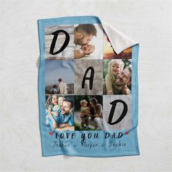 fathers day gift blanket,personalized blanket for dad,fathers day gift from wife,dad gift from daughter,custom blanket,g