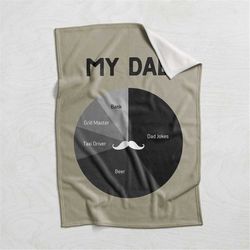 funny dad blanket,fathers day gift from wife son kids daughter,gift for dad,personalized gift dad,funny dad gifts,father