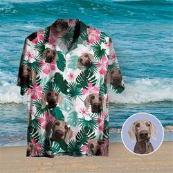 personalized hawaiian photo shirt, create your own shirt, aloha hawaii face shirt, dog face shirt, custom pet face shirt