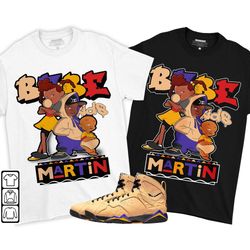 martin babes kids 90s unisex sneaker shirt match retro vachetta tan 7s tee, jordan 7 se afrobeats t-shirt, hoodie, sweat