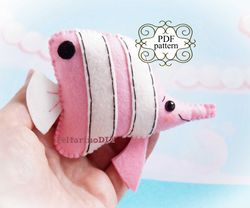 Felt sea animals patterns, Felt fish pattern, Felt toy patterns, Felt pattern PDF, Sea creatures pattern