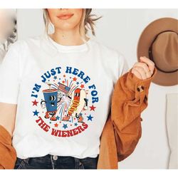 just here for the wieners shirt for 4th of july png, funny retro 4th of july png, funny hot dot png, independence day pn