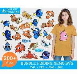 200 Finding Nemo svg, BUNDLE svg, Bundle Finding Nemo SVG for Cricut, SVG Silhouette Dxf, Png, Quotes File, Finding Nemo