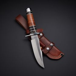 custom handmade d2 tool steel hunting survival camping bushcraft skinning knife