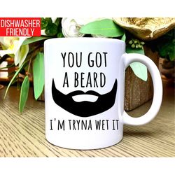 boyfriend gifts for husband mug valentines day gift for him anniversary gifts fiance coffee mug bf gifts funny beard wet