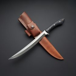 battle ready custom handamde full tang curved machete short sword with sheath