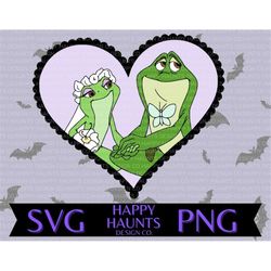 Frog wedding SVG, easy cut file for Cricut, Layered by colour