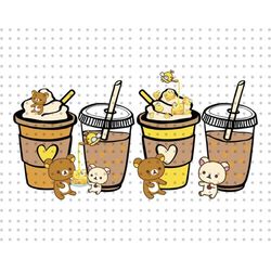 cute boba cups png, kawaii bear png, cute bear png, vacay mode png, family trip png, kawaii kitty shirt png, kawaii bear