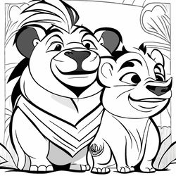 coloring for children timon and pumbaa from disney 2