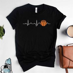 basketball shirt, basketball mom, basketball player gift, basketball fan clothing, basketball heartbeat, mom gift, baske